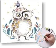 Maľovanie podľa čísel SOVIČKA NA BÁLE – nízka náročnosť