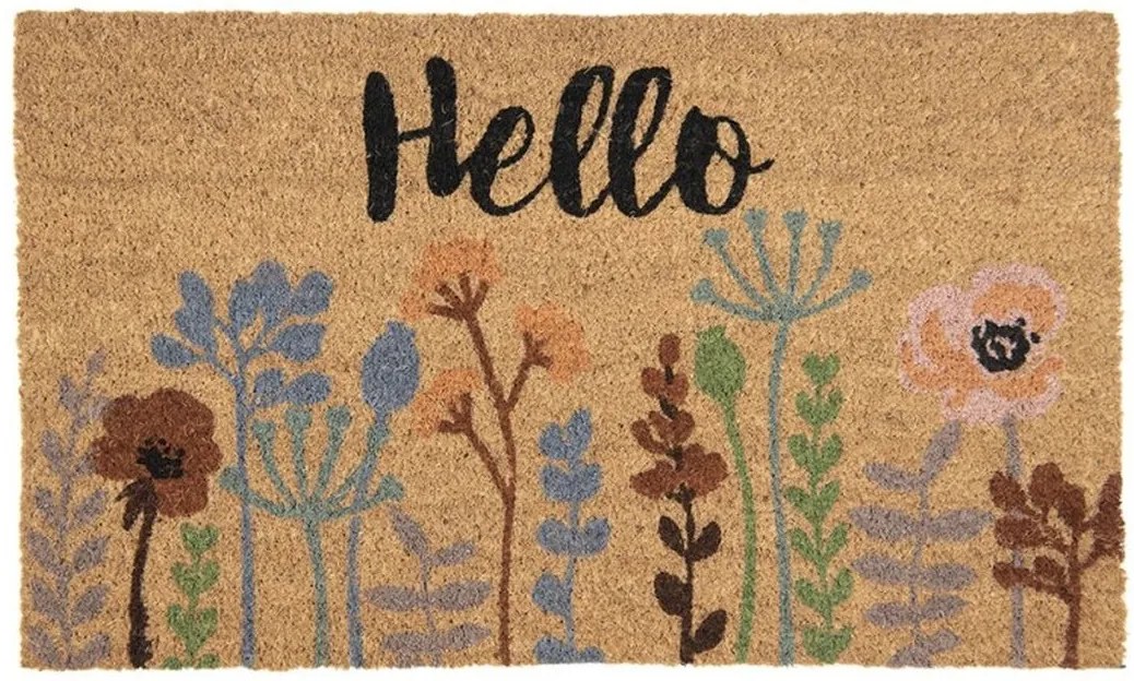 Kokosová rohožka s kvetmi Flowerbomb - 75*45*1 cm Kokosová rohožka s kvetmi Flowerbomb - 75*45*1 cm