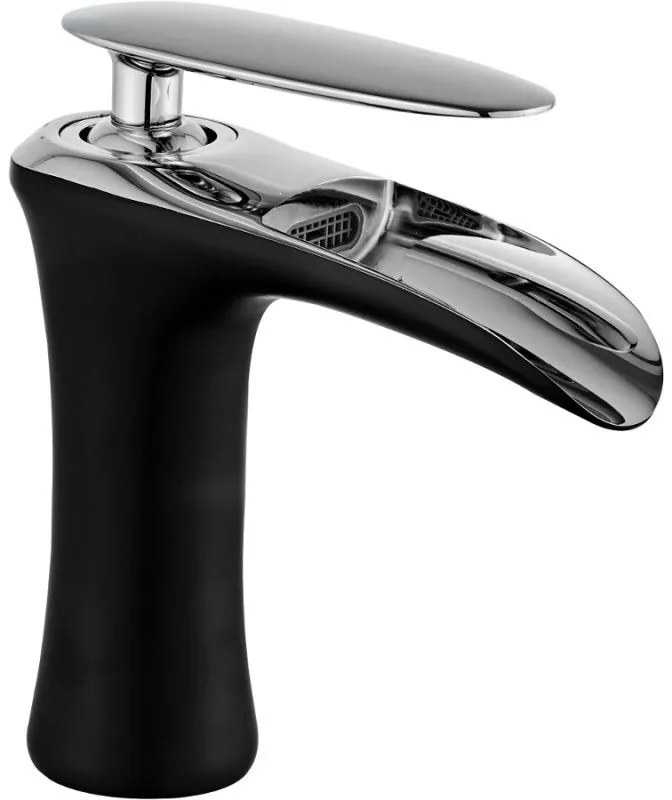 Mexen Lyra umývadlová batéria, čierna-chrómová, 745300-07