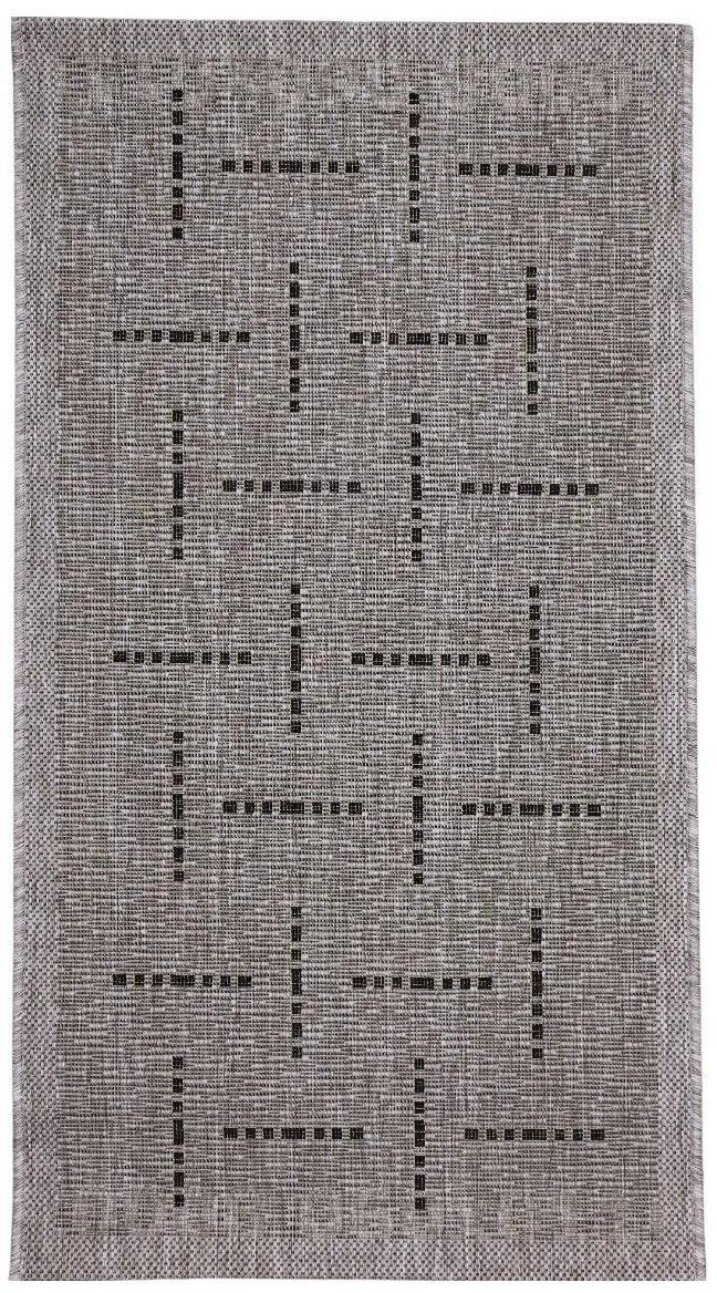 Devos koberce Kusový koberec FLOORLUX Silver / Black 20008 Spoltex - 80x150 cm