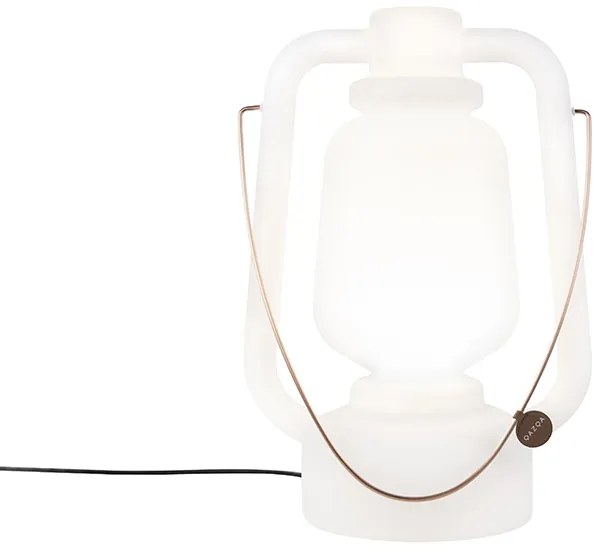 Stojaca lampa biela 51 cm IP44 - Storm Large