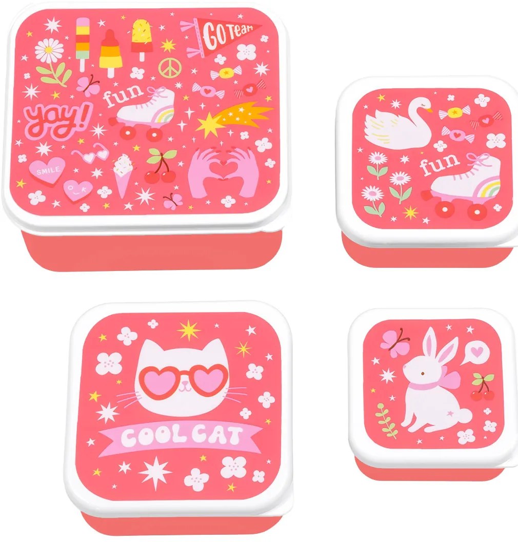 A Little Lovely Company - súprava štyroch desiatových škatuliek - zábava