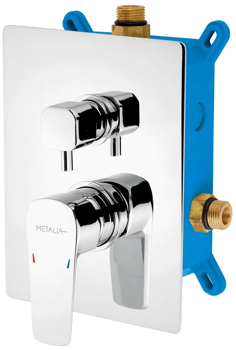 Novaservis Metalia 58, podomietková batéria s boxom 2 vývody, chrómová, BOX58051R,0