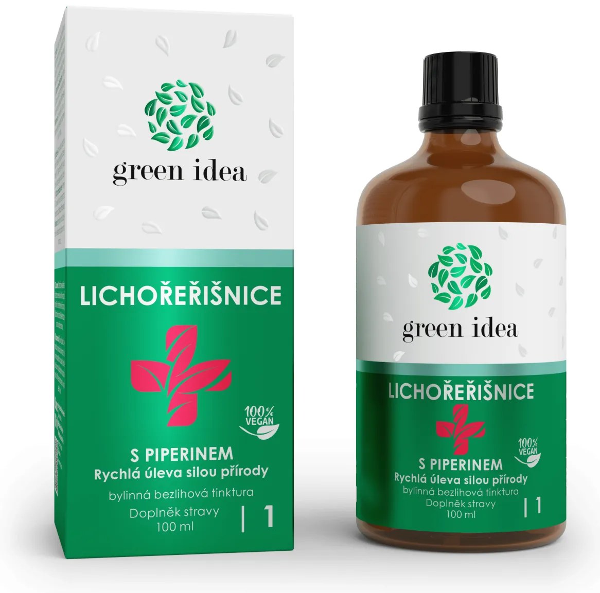 Green idea Kapucínka s piperínom - bezliehová tinktúra 100 ml