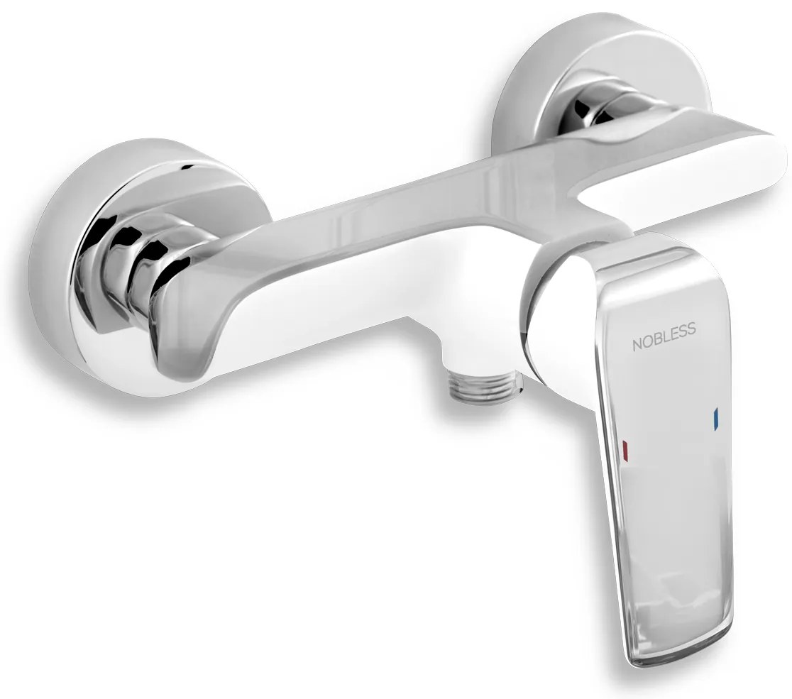 Novaservis Nobless Tina, sprchová nástenná batéria bez príslušenstva, chrómová, 38061/1,1
