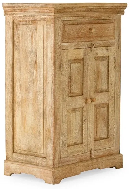 furniture-nabytek.cz - Masívna komoda z mangového dreva, lakovaná, prírodná farba – 75×46×114 cm
