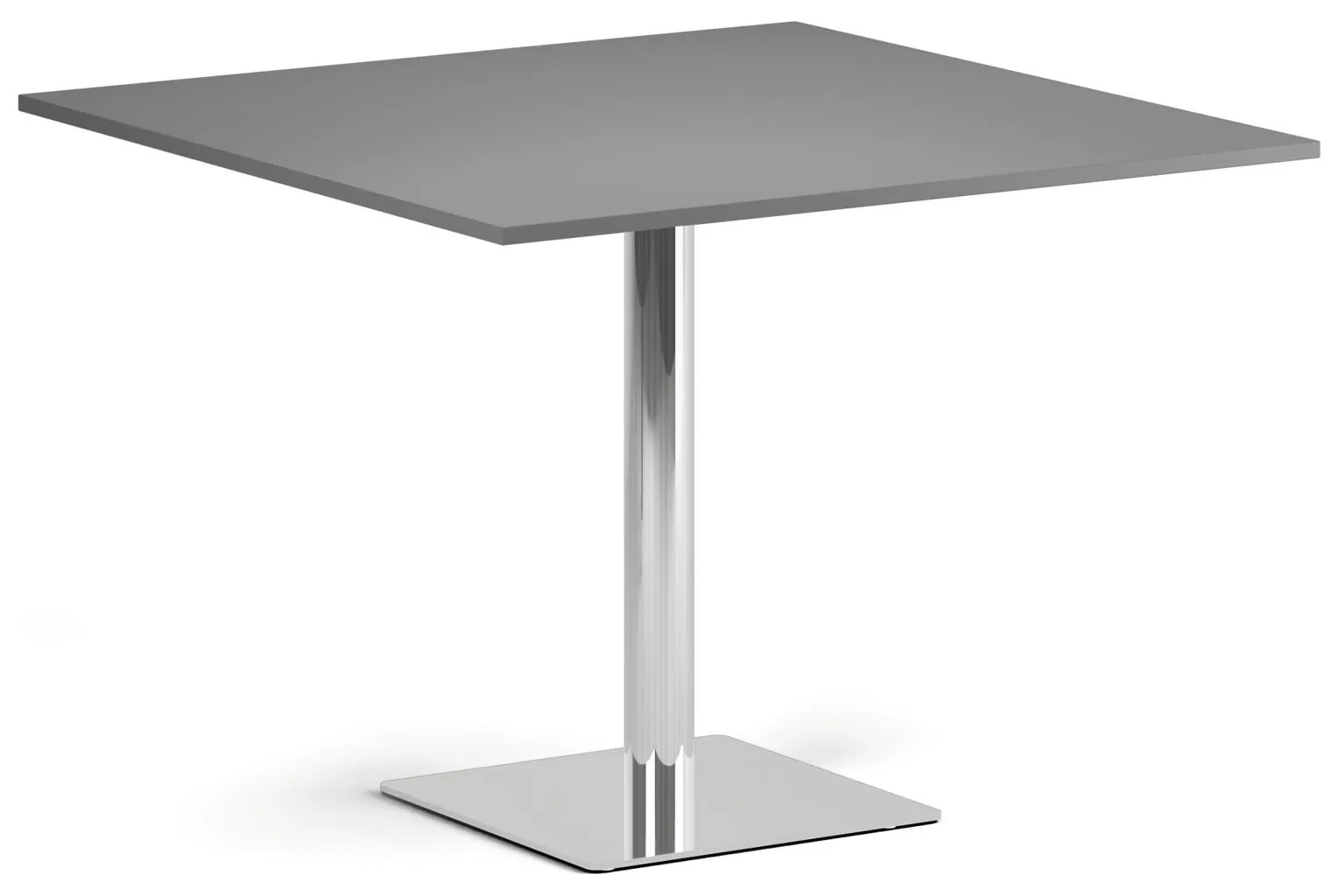 Konferenčný stolík ENZO, 100x100 cm, chróm podnož, grafit