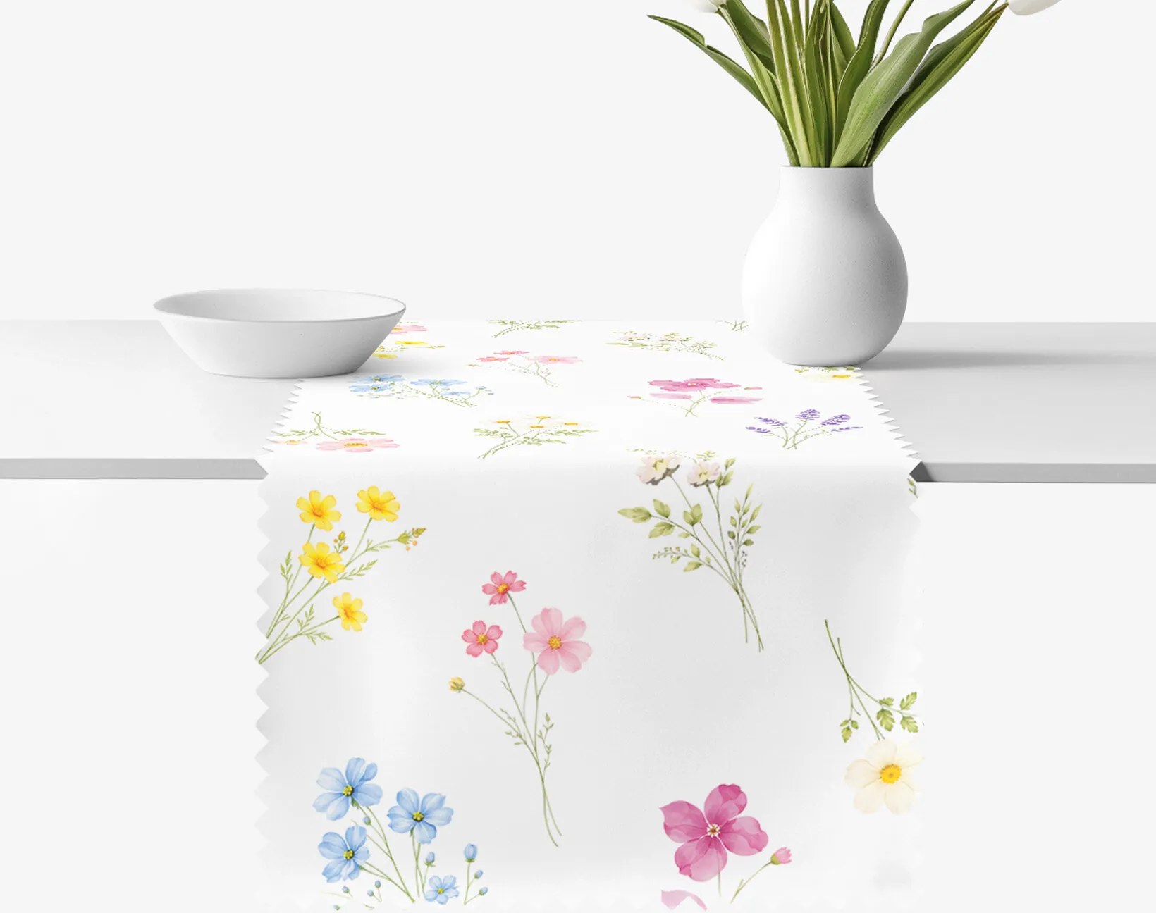 Goldea behúň na stôl teflónový - kvetinová záhrada 20x120 cm