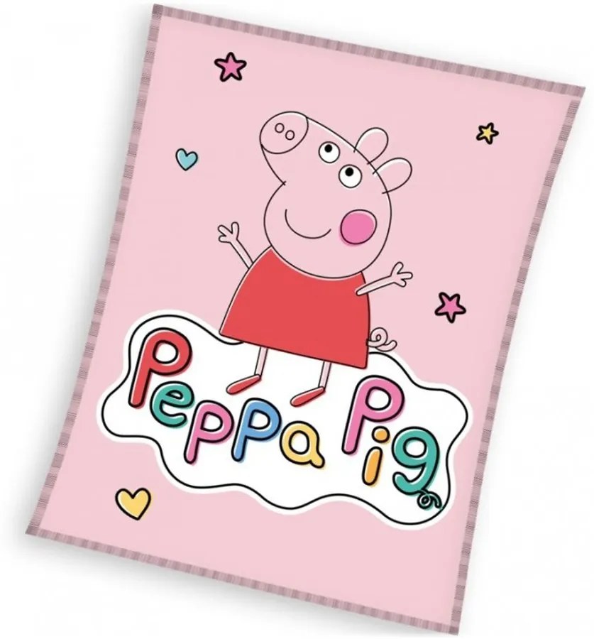 Dievčenská coral fleece deka Prasiatko Peppa