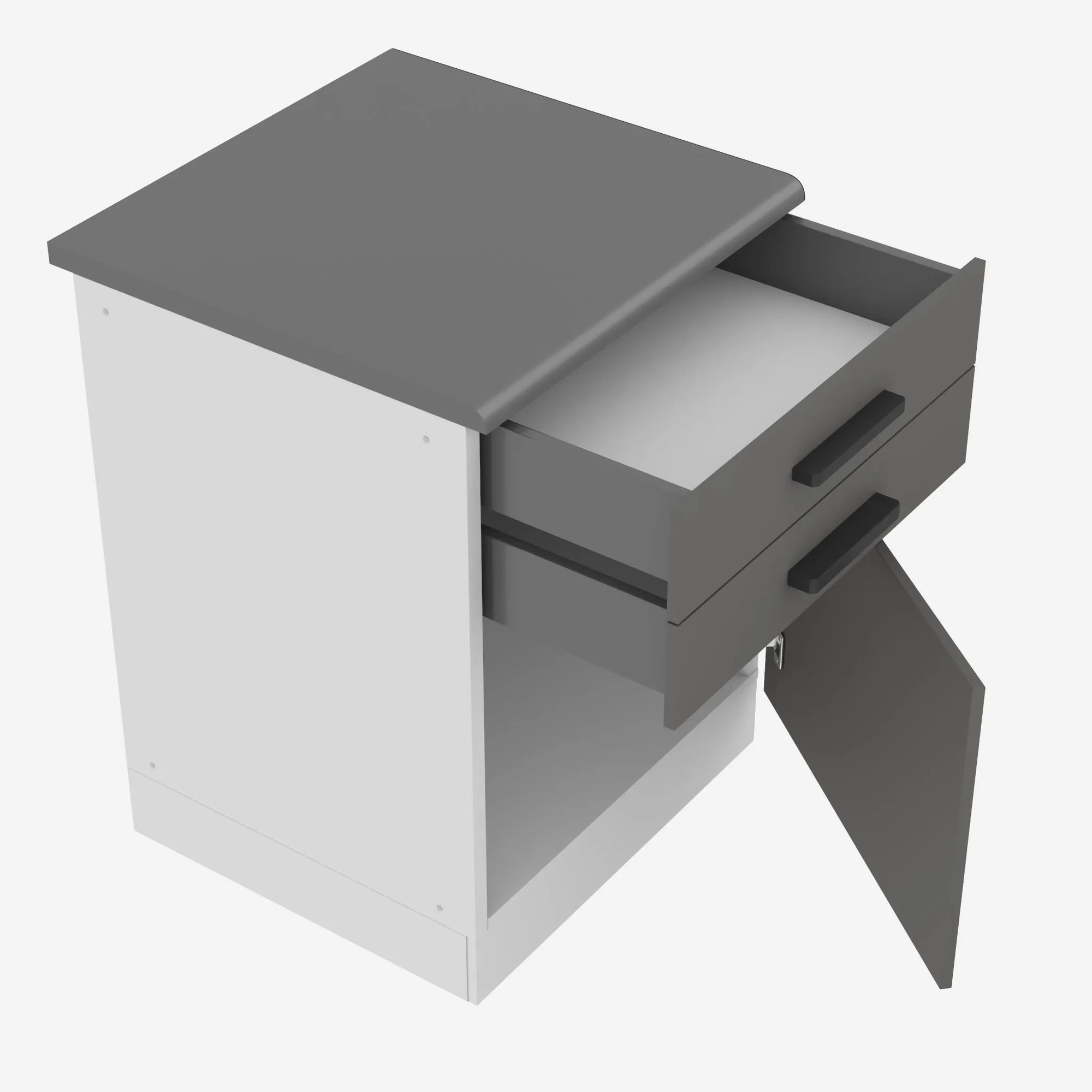 Kuchynská skrinka Belini Premium Full Version spodná so zásuvkami 60 cm šedý mat s pracovnou doskou