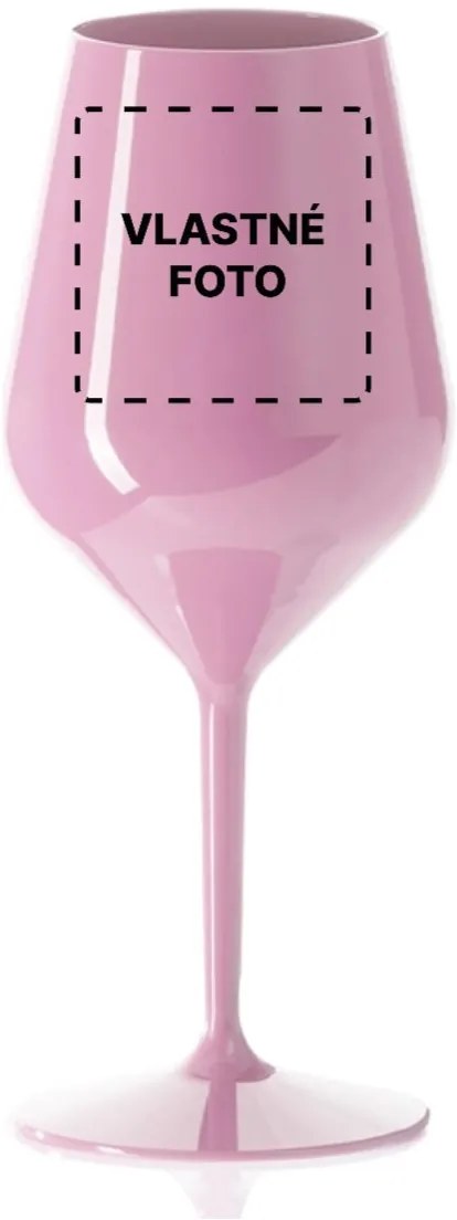 Nerozbitný pohár na víno s vlastnou fotkou (470 ml)