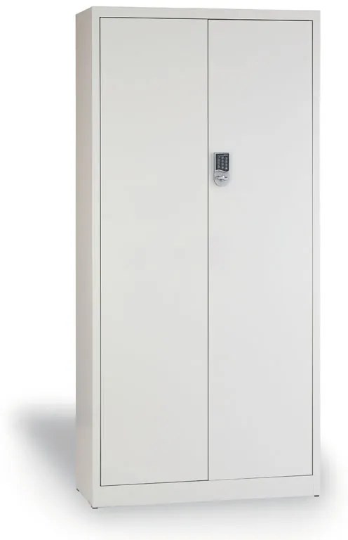 Spisová skriňa s kódovým zámkom, 1850 x 900 x 400 mm, sivá