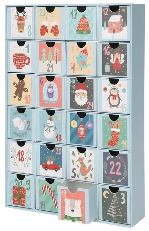 Adventný kalendár so zásuvkami PAPER