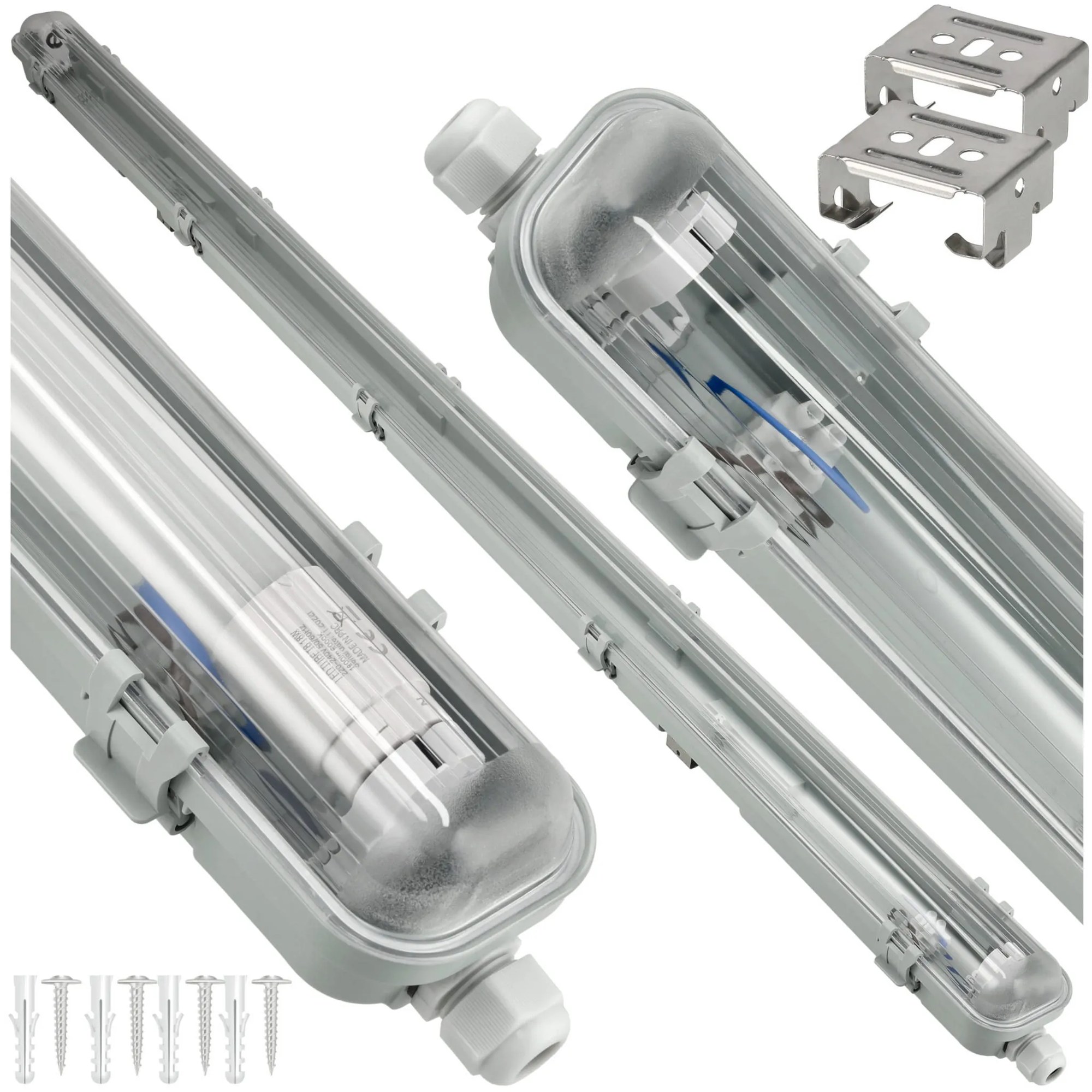 BERGE Svietidlo pre LED trubice BRGTRU080 - T8 - 1 x 150cm - 230V - IP65 - ver2