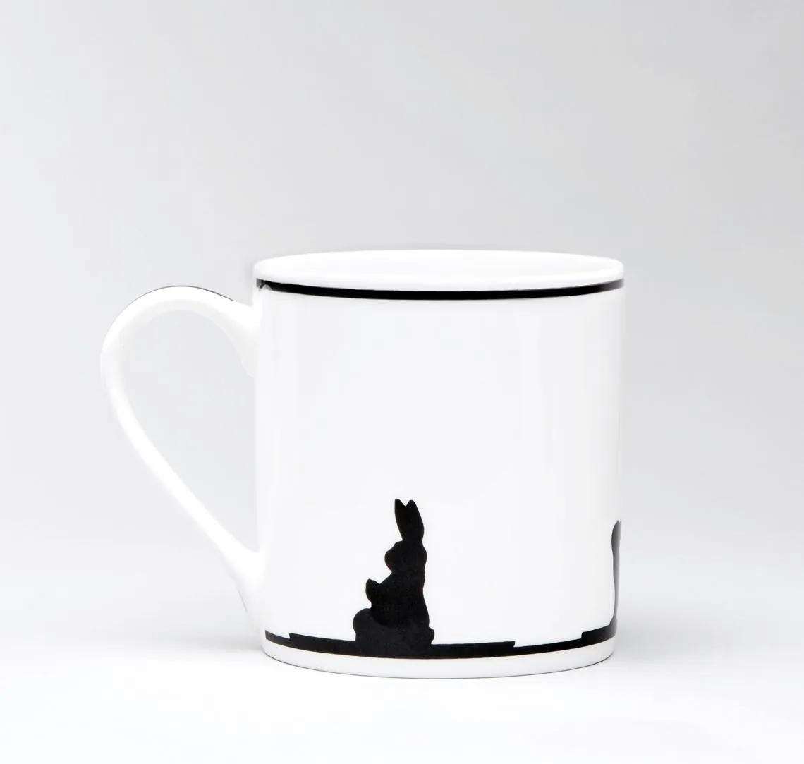 HAM Porcelánový hrnček Yoga Rabbit 300 ml