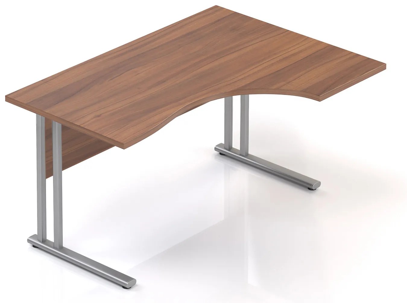 Ergonomický stôl Visio 140 x 100 cm, pravý, orech