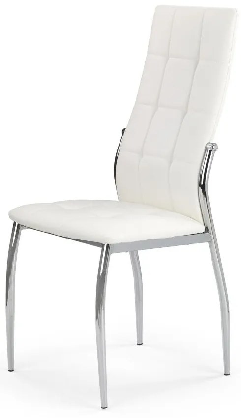 Jedálenská stolička Elric, biela / strieborná