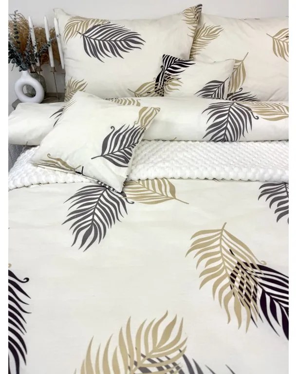 INTERMEDIC SK Natural – elegantné bavlnené obliečky s listovým vzorom 140x200/70x90 cm