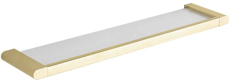 Mexen Adox, nástenna sklenená polička, zlatá lesklá, 7018237-50