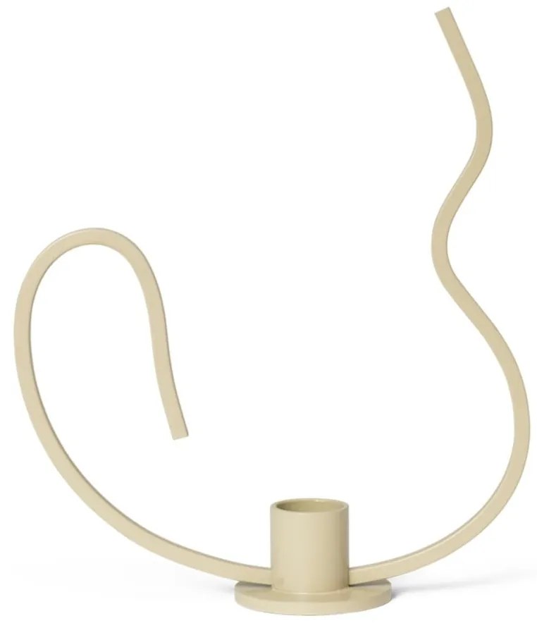 Ferm Living Kovový svietnik Valse Cashmere Low