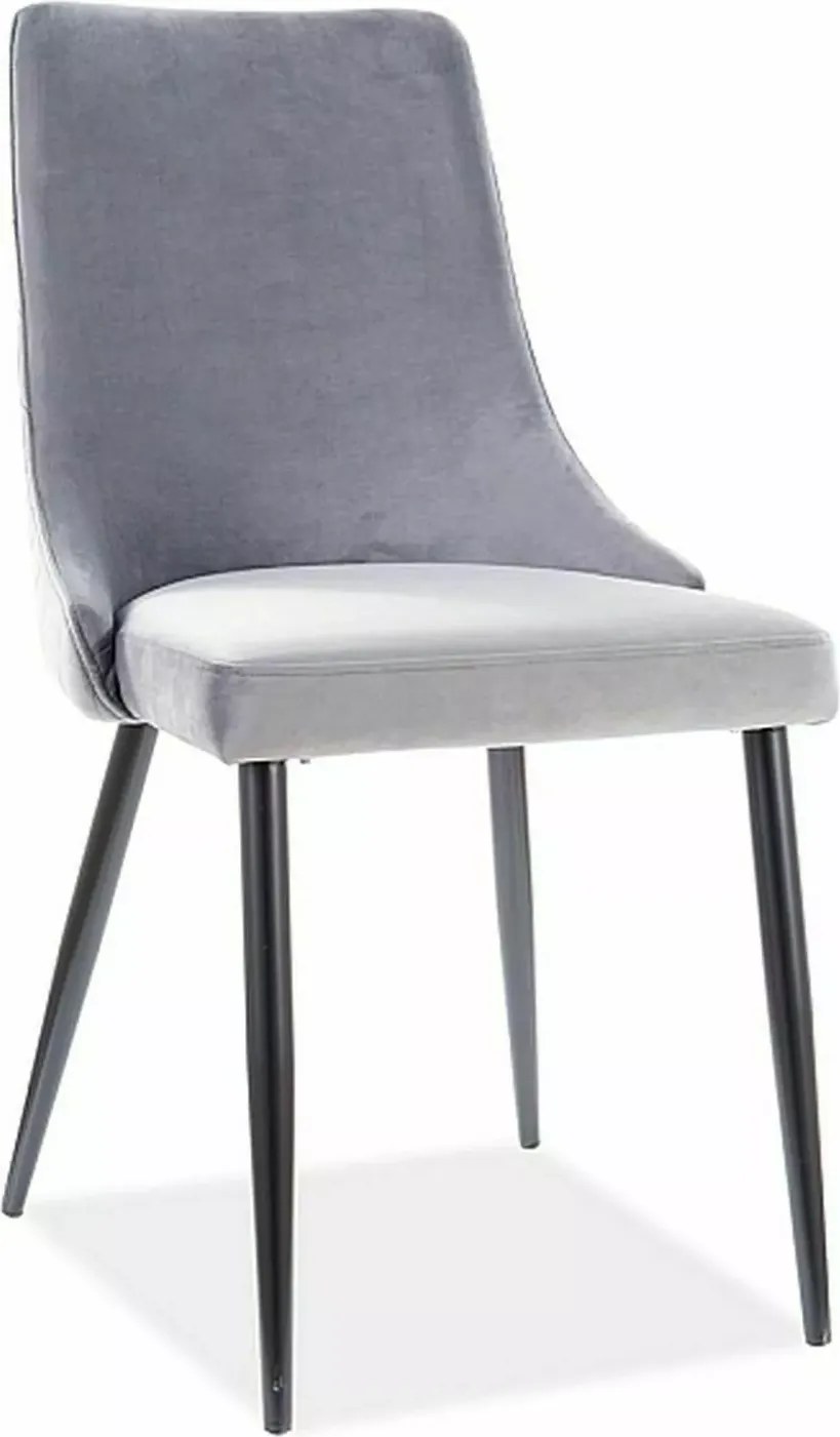 SI Piano B Sametová stolička sivý