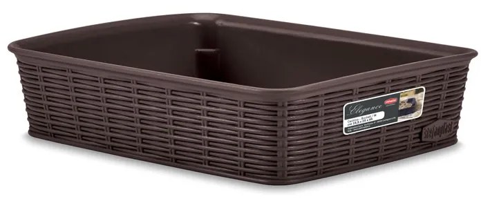 STEFANPLAST Úložný kôš Elegance M, hnedý
