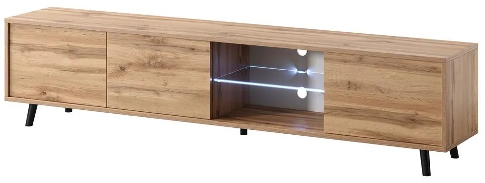 TV skrinka/stolík Gal (s osvetlením) (dub wotan). Akcia -14%. Vlastná spoľahlivá doprava až k Vám domov. 1098634