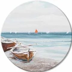 Okrúhly maľovaný obra Oddych v prístave | rôzne rozmery