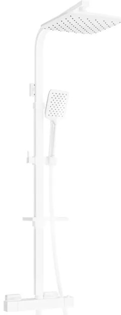 Mexen - CQ62 sprchový set s termostatickou batériou Cube, biela, 772506295-20