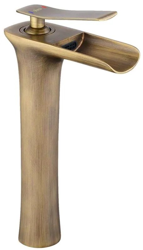 Rea Laguna Antique, vysoká umývadlová batéria h-280, mosadzná, REA-B8120