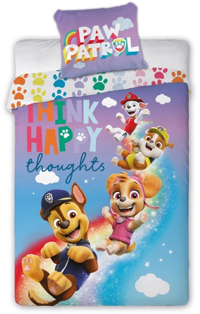 INTERMEDIC SK Posteľná obliečka Paw Patrol Think Happy 140x200/70x90 cm