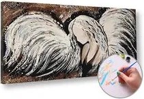 Maľovanie podľa čísel NEŽNÝ ANJEL – vysoká náročnosť