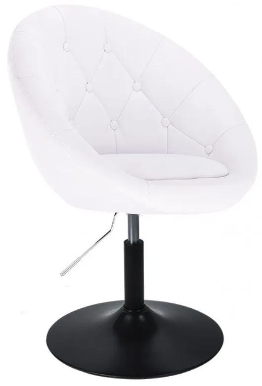 LuxuryForm DESIGN Kreslo VERA na čiernom tanieri - biele