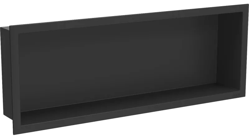 Mexen X-Wall-R, polička na zapustenie na obklad s golierom 60 x 20 cm, čierna matná, 1970602010