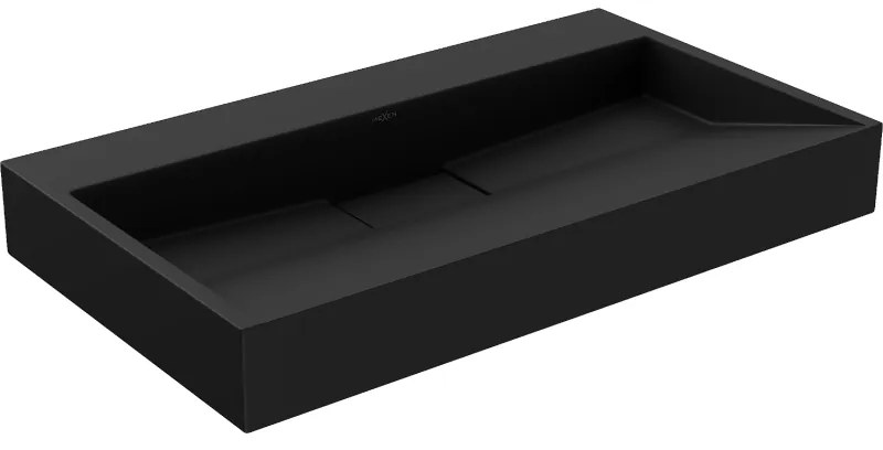 Mexen Ava, umývadlo na dosku z konglomerátu B/O 80 x 46 cm, čierna matná, 23018070