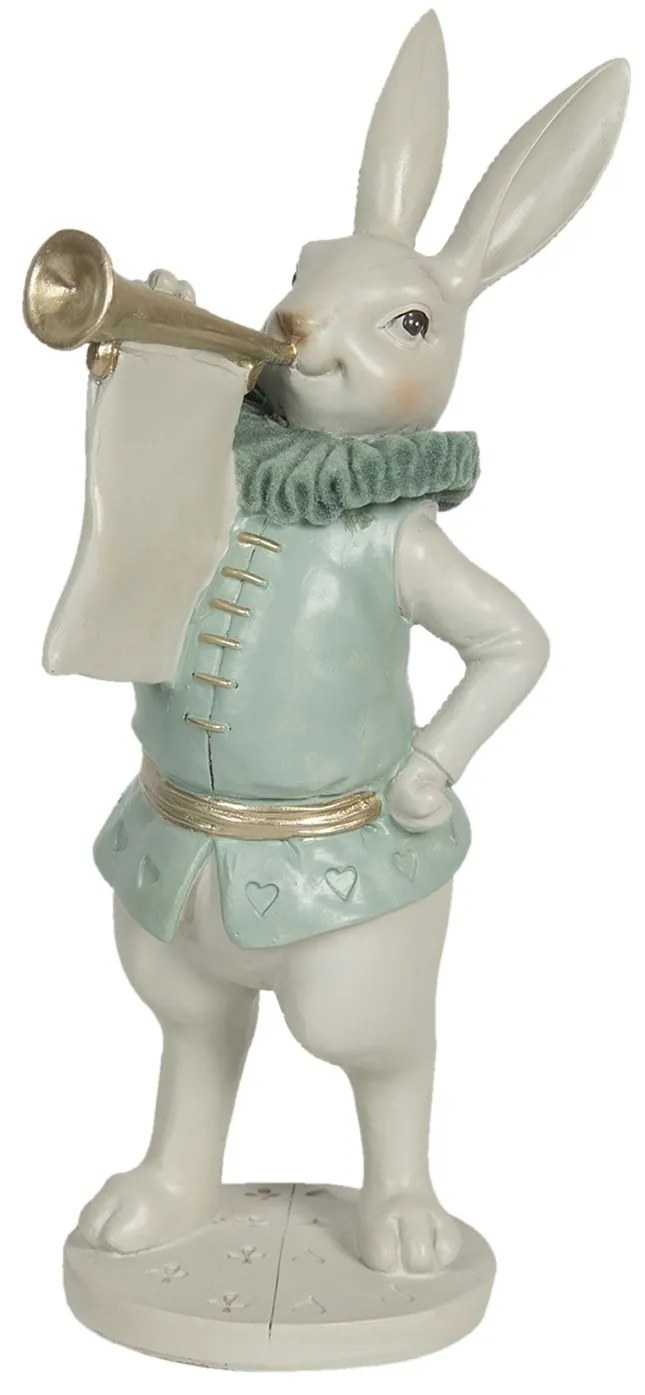Veľkonočné dekoračné soška králika s trubkou - 12 * 12 * 29 cm