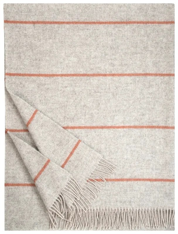 Vlnená deka Halla 140x200, béžovo-škoricová / Finnsheep