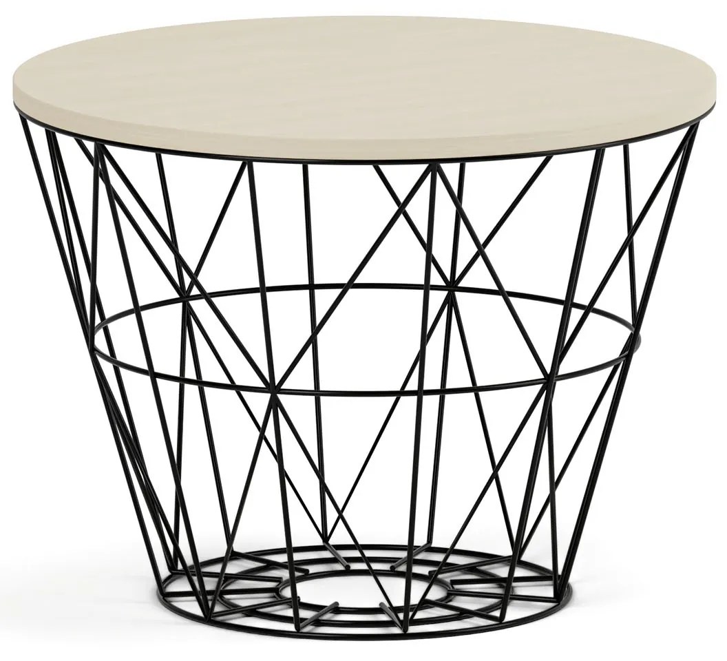 Okrúhly konferenčný stolík STILO, priemer 60 cm, breza