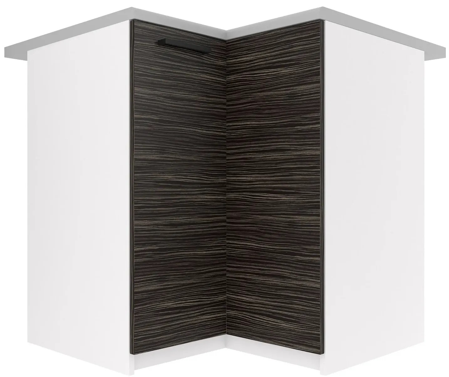 Kuchynská skrinka Belini spodná rohová 90 cm eben kráľovský s pracovnou doskou TOR SNP90/2/WT/HK/0/B1