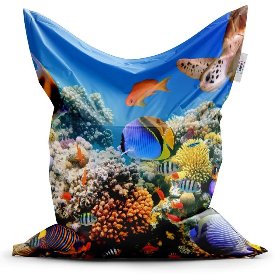 Sedací vak Classic koralový útes - detský, farebná