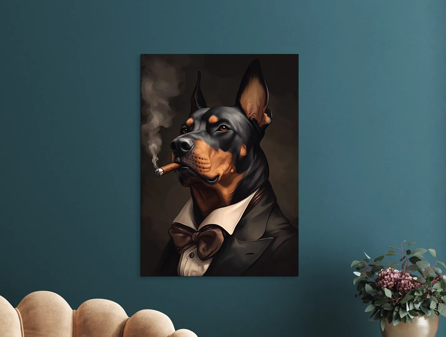 drevko | Moderný obraz Doberman boss