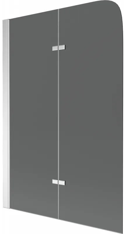 Mexen FELIX, vaňová zástena, 2-krídlová, 80 x 140 cm, šedá, 890-080-002-01-40