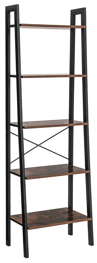 5-poschodová rebríková polica 56,2x32x172,1 cm