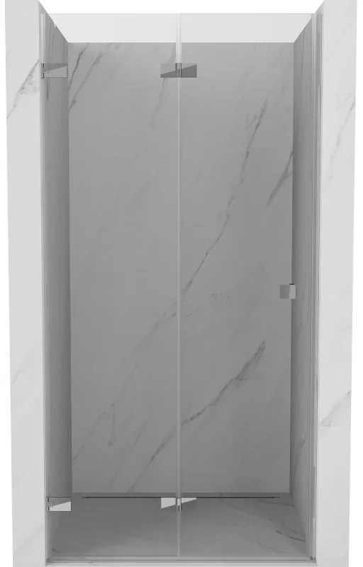 Mexen, Mexen Lunar-F skladacie ľavé sprchové dvere 70 cm, priehľadné, chróm - 836-070-000-01-00-L
