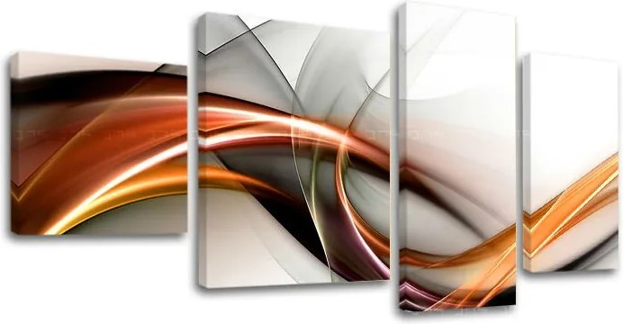Obraz na plátne 4 dielny ABSTRAKT AB070E40