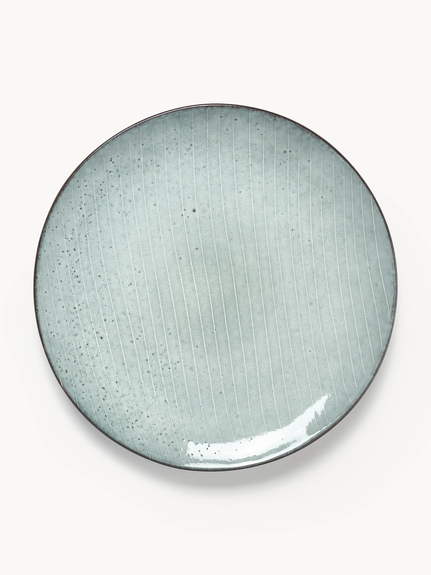 Ručne vyrobené plytké taniere Nordic Sea, 4 ks