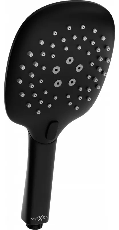 Mexen príslušenstvo - hlavica ručnej sprchy Oval R-22, 3-funkcie, čierna, 79522-70
