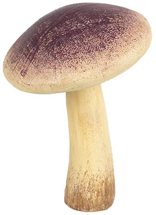 Béžovo-fialová dekorácia huba Mushroom - Ø 9*12 cm