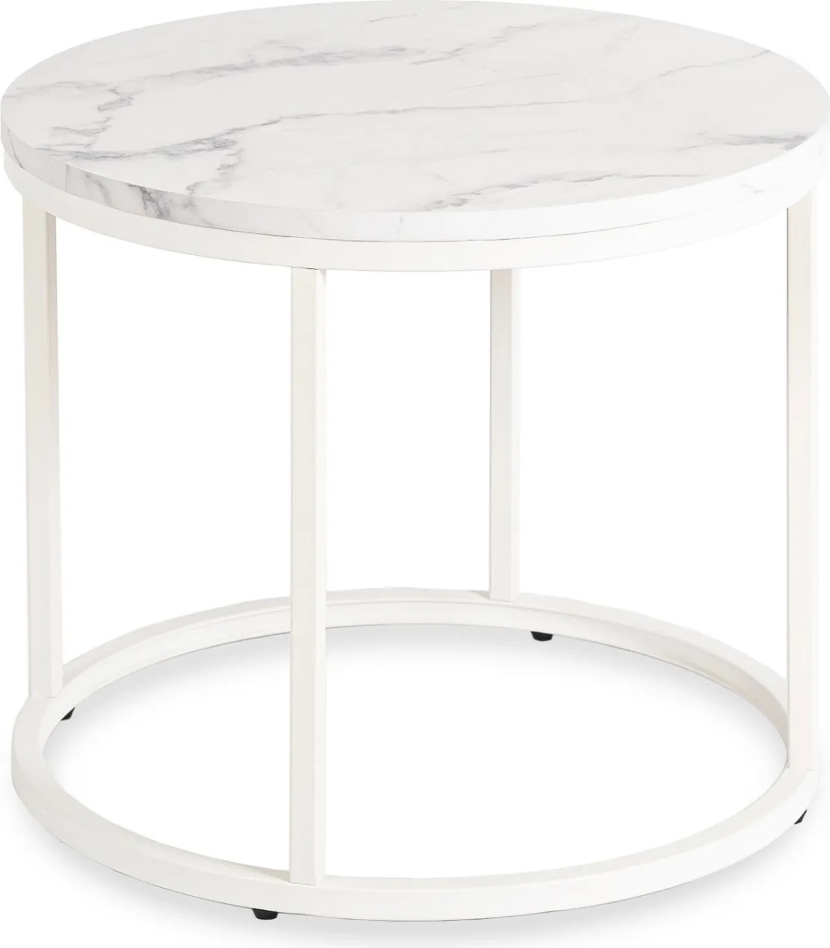 PROXIMA.store - Dizajnový konferenčný stolík CONNY FARBA: biely mramor, FARBA NÔH: biela