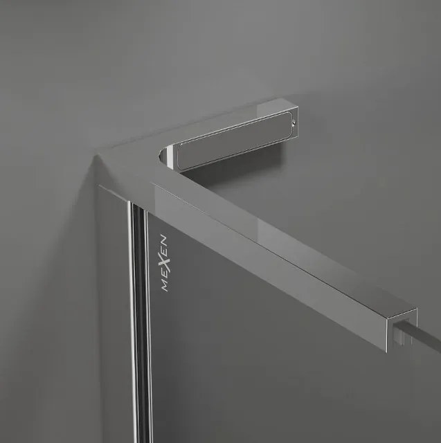 Mexen Kioto, profilová lišta typ L pre Walk-In sprchové zásteny, ľavá/pravá, chrómová, 800-03-01